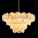 Люстра подвесная четырехъярусная с подвесками в форме дисков Cryptocrystalline Stone варинант исполнения - 2 | Loft Concept в Рязани