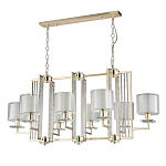 Люстра прямоугольной формы с 8-ю цилиндрическими плафонами из стекла Laurent варинант исполнения - 5 | Loft Concept в Рязани