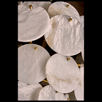 Люстра трехъярусная с подвесками из округлых элементов Cryptocrystalline Stone варинант исполнения - 3 | Loft Concept в Рязани