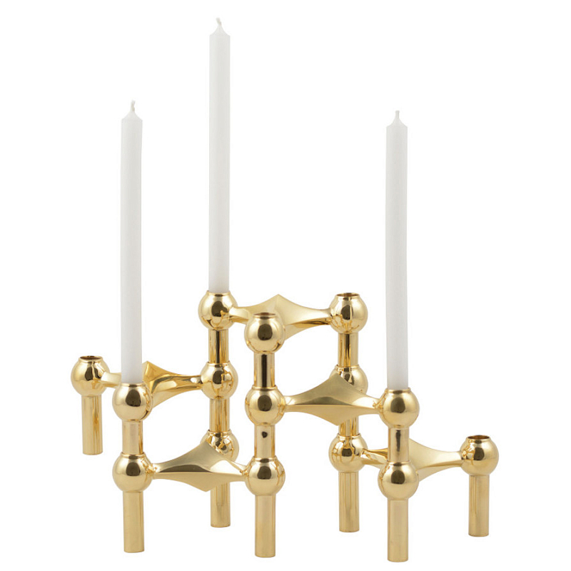 Подсвечник STOFF NAGEL CANDLE HOLDER Глянцевое золото Черный Хром Подсвечник STOFF NAGEL CANDLE HOLDER Глянцевое золото Черный Хром в Рязани | Loft Concept