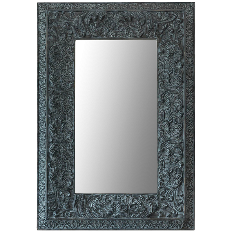 Настенное зеркало Benjamin Mirror Бирюзовый Темно-синий Настенное зеркало Benjamin Mirror Бирюзовый Темно-синий в Рязани | Loft Concept