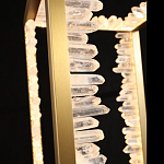 Настольная лампа прямоугольная с декоративными элементами в виде кристаллов Smooth Shine варинант исполнения - 3 | Loft Concept в Рязани