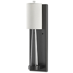 Бра на прозрачном штативе с тканевым абажуром в форме цилиндра Conciseness варинант исполнения - 3 | Loft Concept в Рязани