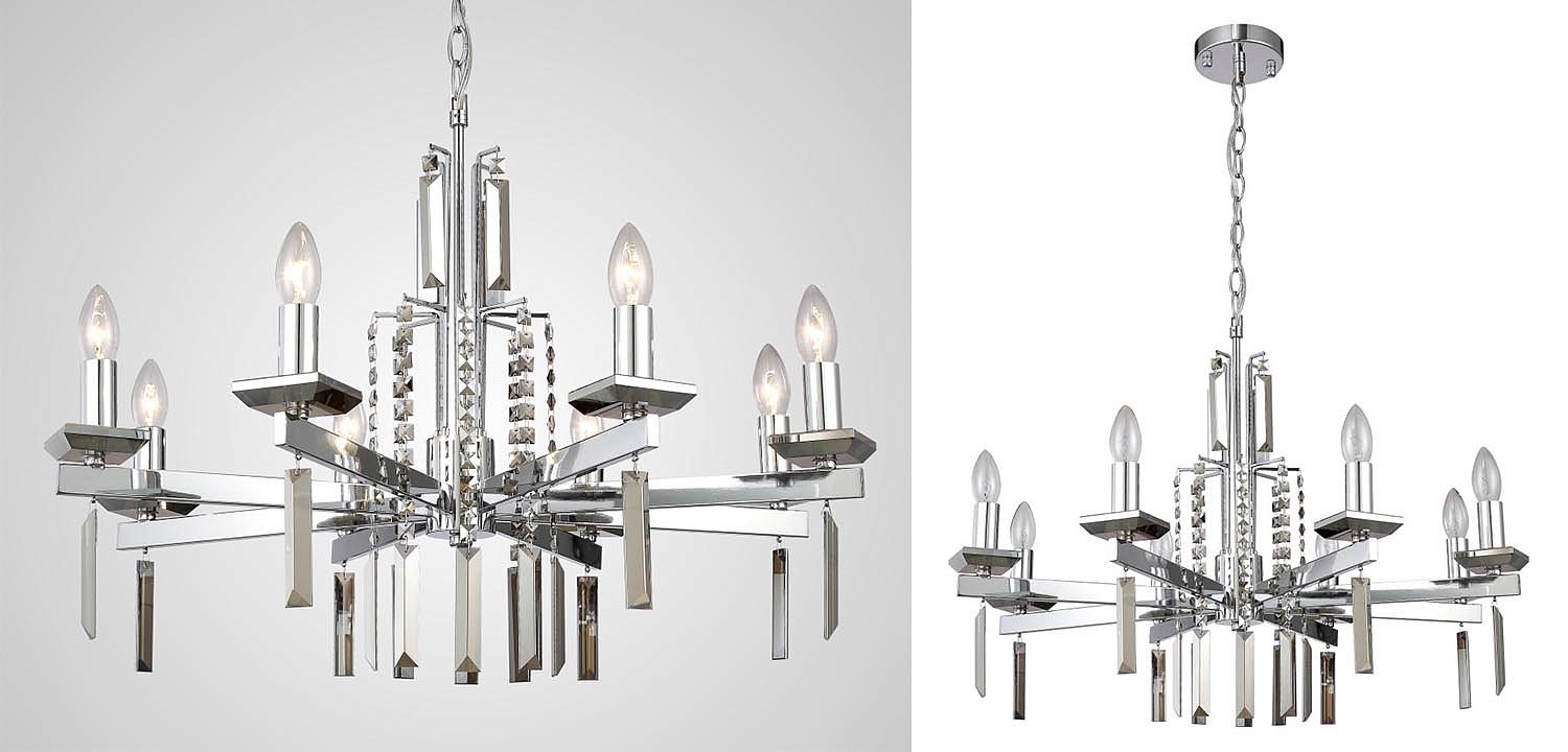 Люстра Vivien Crystal Chrome Chandelier 8 Люстра Vivien Crystal Chrome Chandelier 8 - Loft-Concept в Рязани