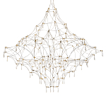 Люстра с тонким металлическим каркасом цвета хром Quasar варинант исполнения - 2 | Loft Concept в Рязани