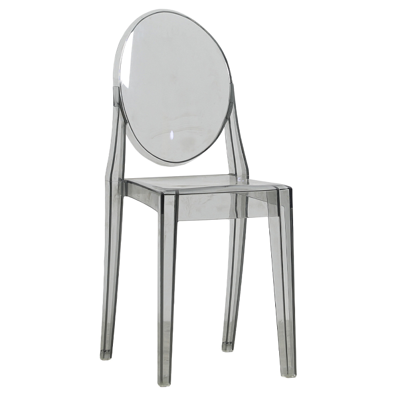 Прозрачный стул с серым оттенком LOUIS GHOST CHAIR Прозрачный Серый в Рязани | Loft Concept 
