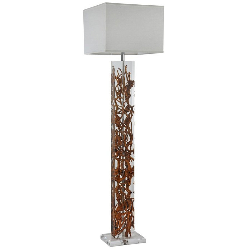 Торшер Bleu Nature KISIMI floor lamp Белый Коричневый Торшер Bleu Nature KISIMI floor lamp Белый Коричневый в Рязани | Loft Concept