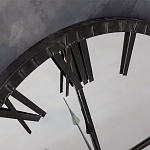 Часы настенные зеркальные с чёрным металлическим циферблатом Mirror Tower Clock варинант исполнения - 2 | Loft Concept в Рязани