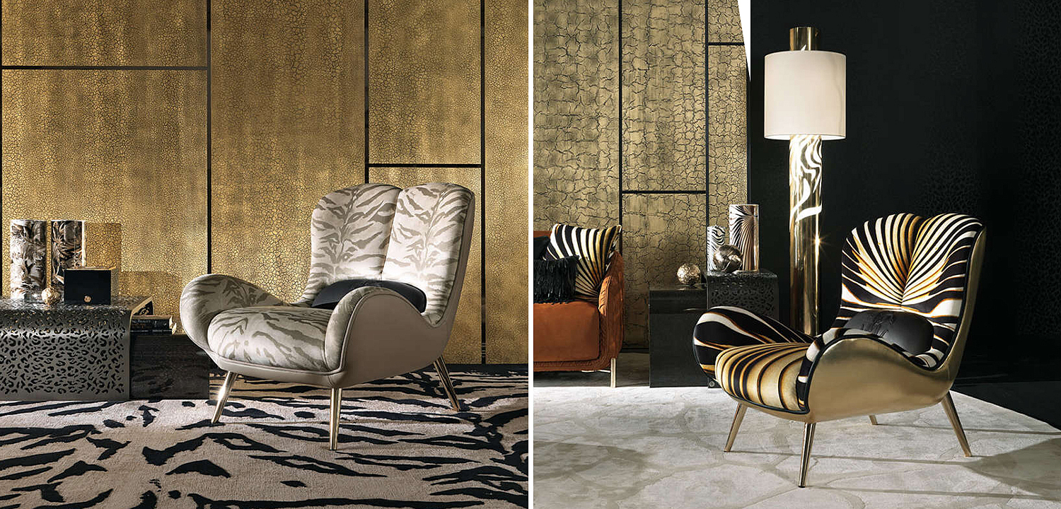 Дизайнерское Кресло Tifnit Armchairs стиль Roberto Cavalli III Дизайнерское Кресло Tifnit Armchairs стиль Roberto Cavalli III - Loft-Concept в Рязани
