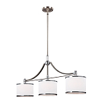 Люстра линейная с 3-мя белыми цилиндрическими плафонами Feiss варинант исполнения - 2 | Loft Concept в Рязани