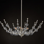 Люстра  с круглыми прозрачными шарами на серебряном каркасе Silver Stalk варинант исполнения - 4 | Loft Concept в Рязани