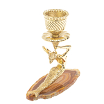 Подсвечник из натурального камня агат светло-коричневый Stone Candlestick варинант исполнения - 4 | Loft Concept в Рязани