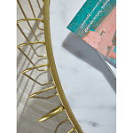 Журнальный столик с столешницей из мрамора на металлическом основании Table Vertical Planes варинант исполнения - 2 | Loft Concept в Рязани