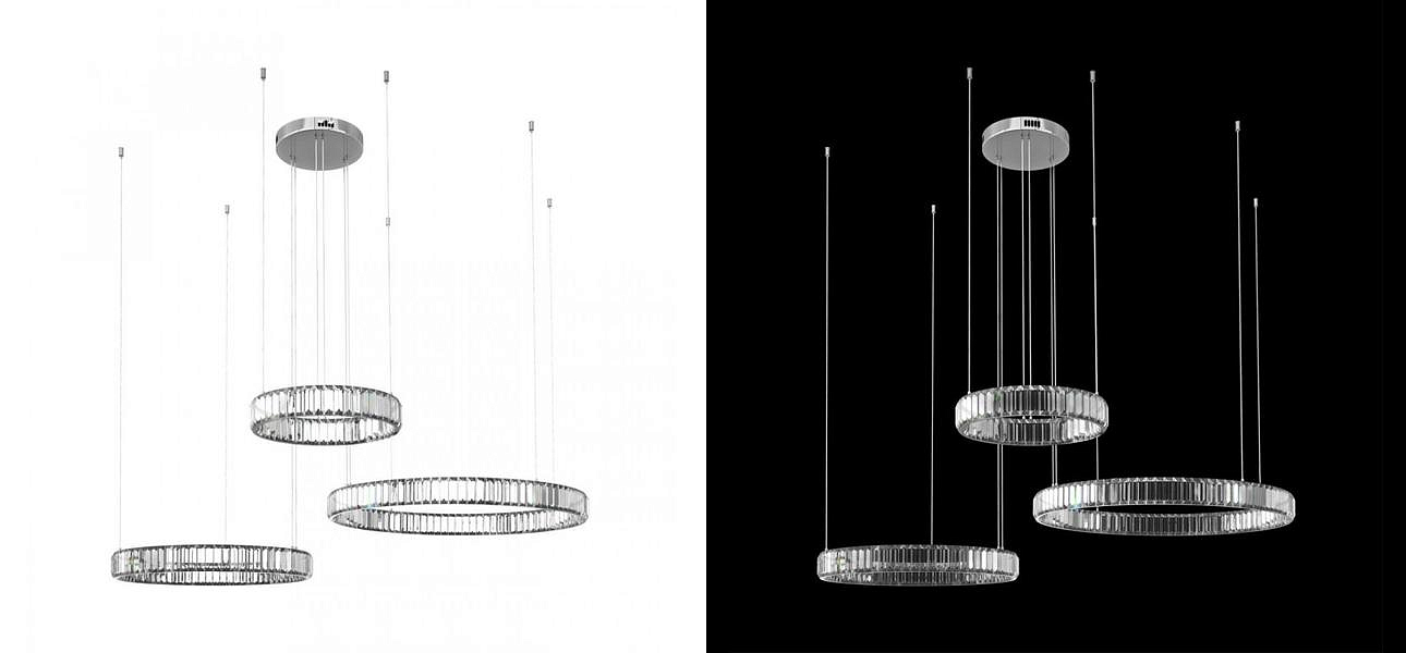 Люстра Триптих Crystal Ring Серебро Люстра Триптих Crystal Ring Серебро - Loft-Concept в Рязани