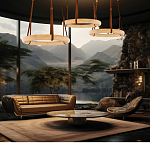 Люстра в форме обруча из натурального камня Minerals of Light варинант исполнения - 5 | Loft Concept в Рязани