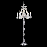 Торшер с 12-ю белыми текстильными абажурами и хрустальными подвесками Lustre Reverie варинант исполнения - 4 | Loft Concept в Рязани