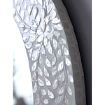 Зеркало круглое инкрустированное раковинами устриц Bone Inlay Dome Mirror White варинант исполнения - 6 | Loft Concept в Рязани