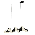 Люстра линейная с геометрическими черно-белыми плафонами Modestra варинант исполнения - 1 | Loft Concept в Рязани