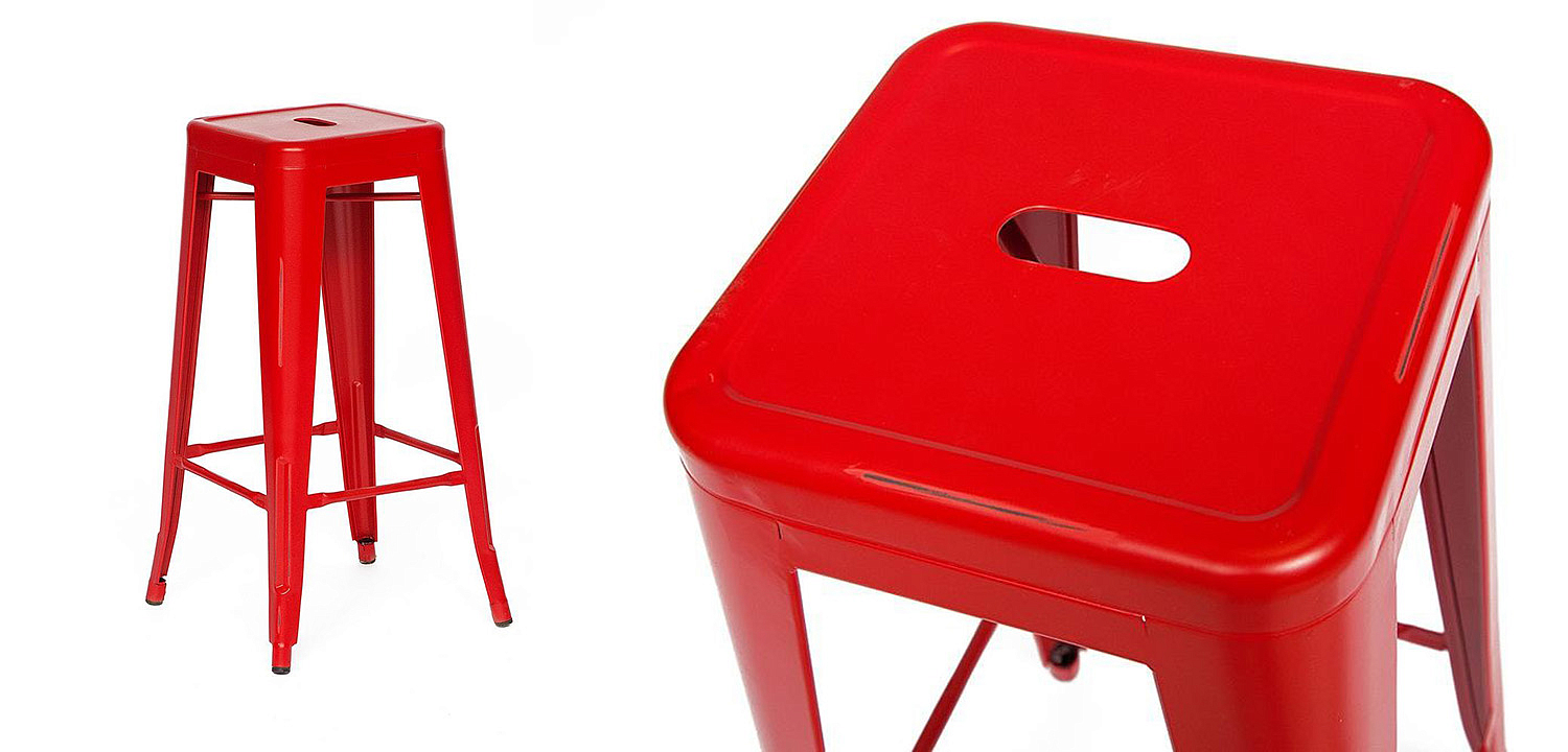 Барный стул Tolix red metal Барный стул Tolix red metal - Loft-Concept в Рязани