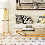 Золотой приставной столик с круглой стеклянной столешницей Weightless Table варинант исполнения - 6 | Loft Concept в Рязани