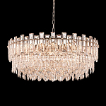 Круглая люстра с хрустальными подвесками на серебряном каркасе Gorgeous Crystal Light варинант исполнения - 13 | Loft Concept в Рязани