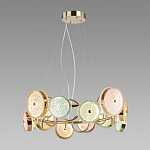 Люстра с плафонами из разноцветного стекла Glass Peonies варинант исполнения - 3 | Loft Concept в Рязани