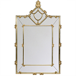 Зеркало прямоугольное Golden Classic Ornament Mirror варинант исполнения - 2 | Loft Concept в Рязани