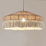 Люстра круглая плетеная с кисточками Dome Sun Glow варинант исполнения - 3 | Loft Concept в Рязани