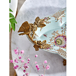 Блюдо овальное из голубого фарфора с ручками в виде бабочек и цветочным рисунком Blue Garden варинант исполнения - 7 | Loft Concept в Рязани