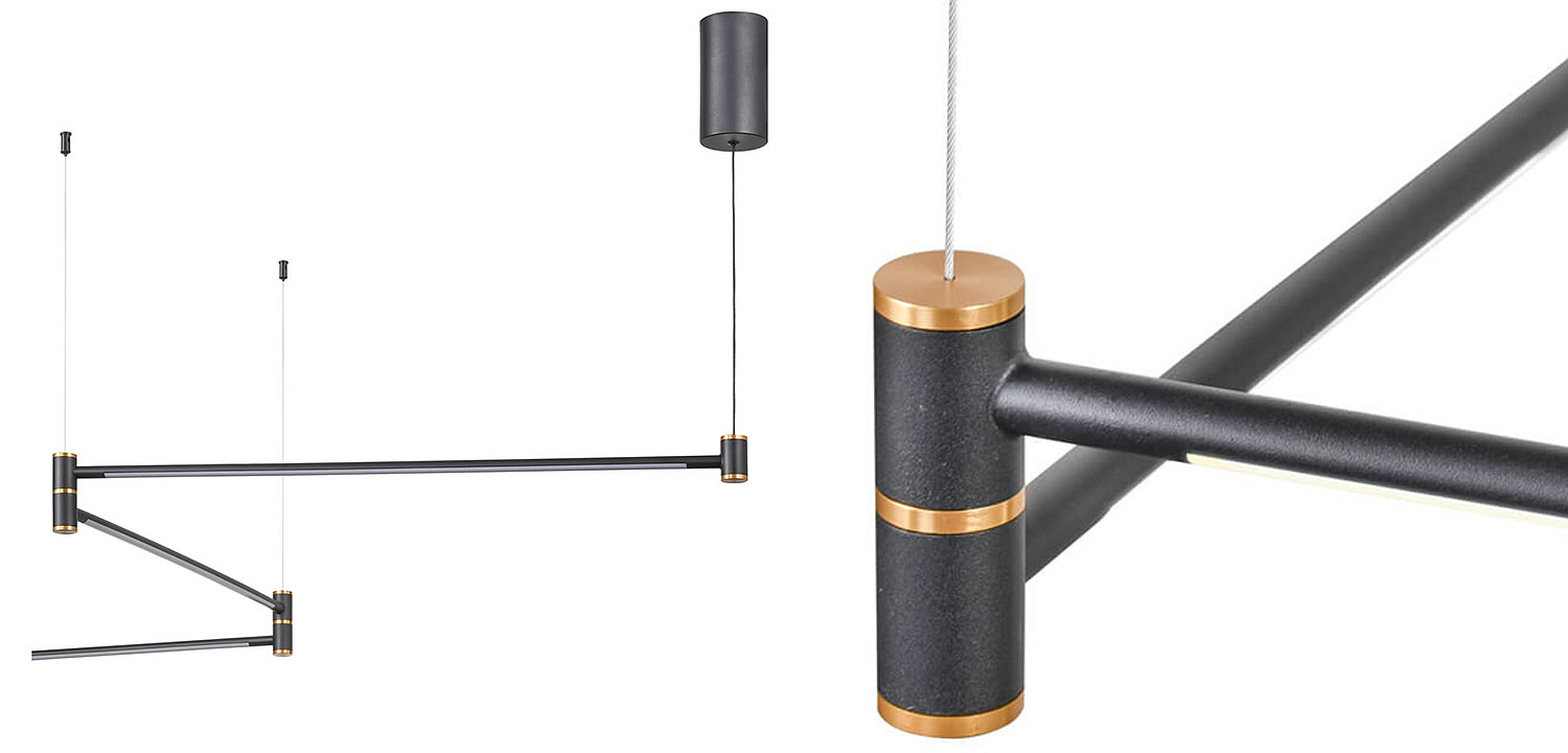 Подвесной светильник Drawing Line Gold Black Подвесной светильник Drawing Line Gold Black - Loft-Concept в Рязани