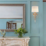 Бра с цветочным основанием и тканевым абажуром Tugella Flower Lamp варинант исполнения - 5 | Loft Concept в Рязани