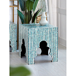 Приставной столик с инкрустацией раковинами устриц Bone Inlay варинант исполнения - 4 | Loft Concept в Рязани