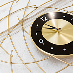 Часы настенные из металла с чёрным циферблатом Current Time варинант исполнения - 2 | Loft Concept в Рязани