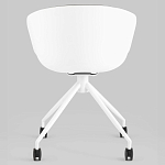 Офисное кресло из пластика с мягким сиденьем Eggshell Grey варинант исполнения - 5 | Loft Concept в Рязани