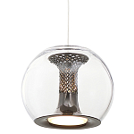 Подвесной светильник со стеклянным плафоном Inner Gleam Globe black  варинант исполнения - 2 | Loft Concept в Рязани
