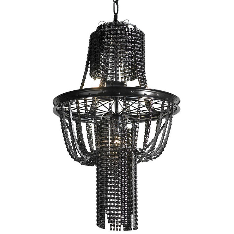 Люстра Chain chandelier Жемчужно-черный Люстра Chain chandelier Жемчужно-черный в Рязани | Loft Concept