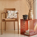 Оранжевый приставной стол из металла Lattice варинант исполнения - 8 | Loft Concept в Рязани