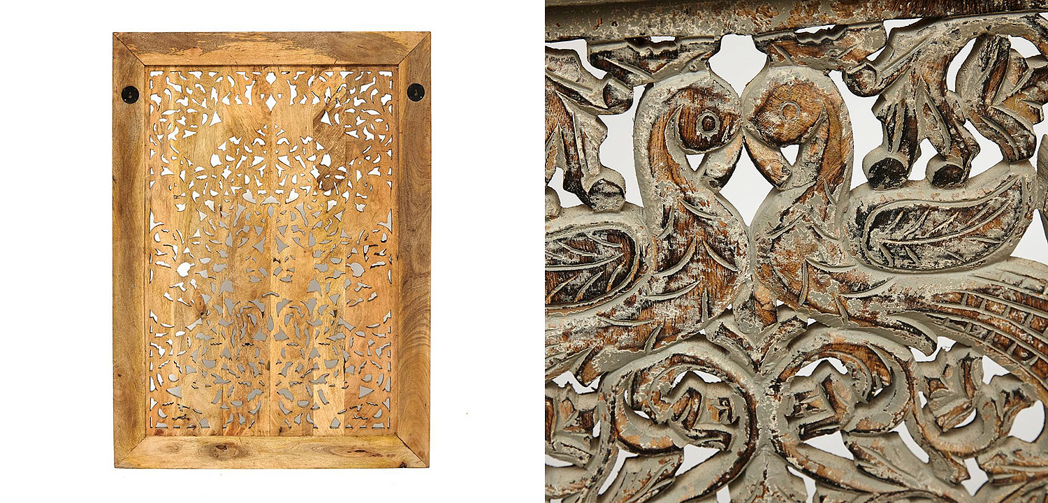 Настенный декор Wall Decor Mango Wood Carved Настенный декор Wall Decor Mango Wood Carved - Loft-Concept в Рязани