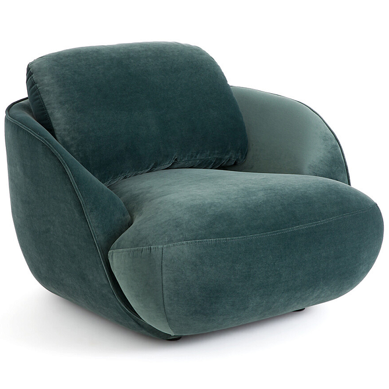 Полукруглое мягкое кресло Halle Green Armchair Зеленый Полукруглое мягкое кресло Halle Green Armchair Зеленый в Рязани | Loft Concept
