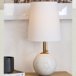 Настольная лампа на круглом основании из натурального камня Bartolomeo варинант исполнения - 4 | Loft Concept в Рязани