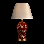 Настольная лампа бордовая с изображением птиц Slip Away варинант исполнения - 2 | Loft Concept в Рязани