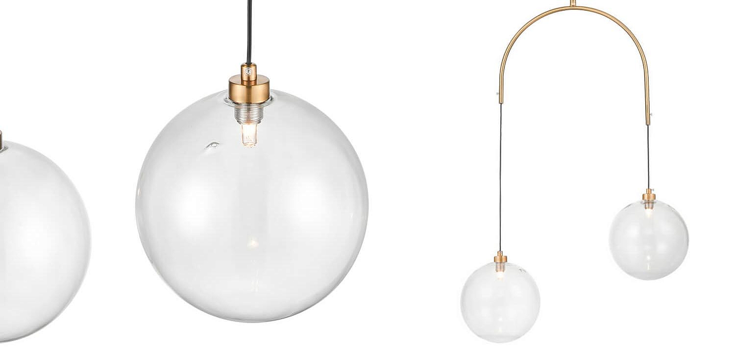 Люстра Two Hanging Ball Chandelier Люстра Two Hanging Ball Chandelier - Loft-Concept в Рязани