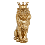 Статуэтка лев с детализированной гривой и изящной короной Lion Crown  варинант исполнения - 1 | Loft Concept в Рязани