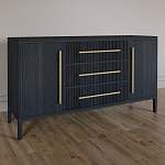 Буфет Primo с тремя ящиками и двумя фасадами Черный дуб варинант исполнения - 2 | Loft Concept в Рязани