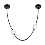 Подвесной светильник в форме дуги с белыми шарообразными плафонами Flos Wireline Lighting варинант исполнения - 2 | Loft Concept в Рязани