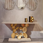 Консоль прямоугольная белая с основанием в виде кактуса Cactus варинант исполнения - 3 | Loft Concept в Рязани