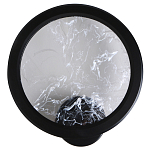 Светодиодное бра круглой формы с металлической рамой черного цвета Marble Glow варинант исполнения - 2 | Loft Concept в Рязани