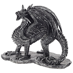 Декоративная статуэтка Дракон Dragon Black Silver Statuette варинант исполнения - 1 | Loft Concept в Рязани