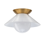 Потолочный светильник в форме конуса с белым шарообразным плафоном Quintiesse варинант исполнения - 4 | Loft Concept в Рязани