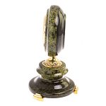 Часы настольные бронзовые из натуральных камней Мрамор и Змеевик Stone Clock варинант исполнения - 15 | Loft Concept в Рязани